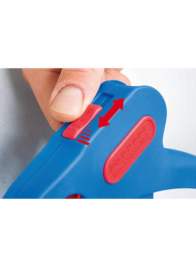 Weicon Wire Stripper No. 7-F For Flat Cable, Stripping From 0.75 - 4.0 Mm² (18-11 Awg), Wire Stripper With Side Cutter Up To 3.0 Mm, Tuv, Red  Blue - Image 4