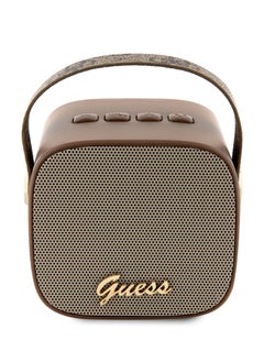 GUESS PU Wireless Speaker With Handle And 4G Leather Script Logo / Studio Quality Sound / Lightweight and Luxurious Speaker - Brown  - Image 2
