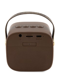 GUESS PU Wireless Speaker With Handle And 4G Leather Script Logo / Studio Quality Sound / Lightweight and Luxurious Speaker - Brown  - Image 3