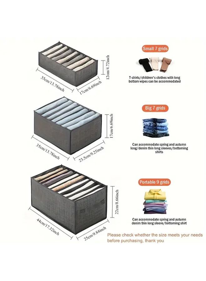 Foldable Closet Organizer Box Hand Washable 7 Grids L Drawer Divider For Pants Jeans - Image 4