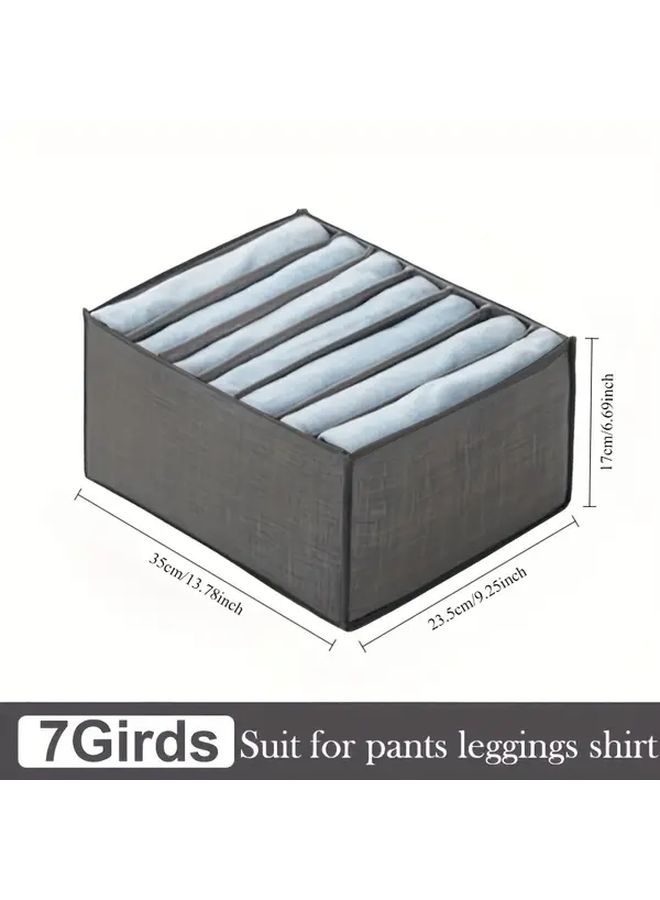 Foldable Closet Organizer Box Hand Washable 7 Grids L Drawer Divider For Pants Jeans - Image 5
