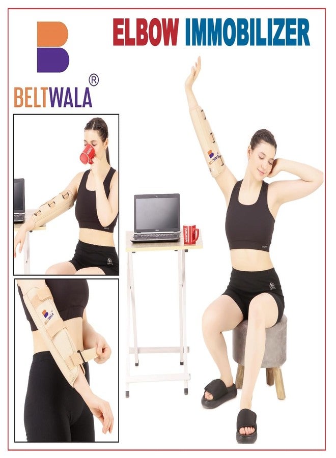 BELTWALA Elbow Brace Arm Immobilizer Splint for Kids | Cotton Elbow Support Stabilizer with Aluminum Strips for Fracture, Sprains, Dislocation & Arthritis Pain Relief | Adjustable & Lightweight - Image 2