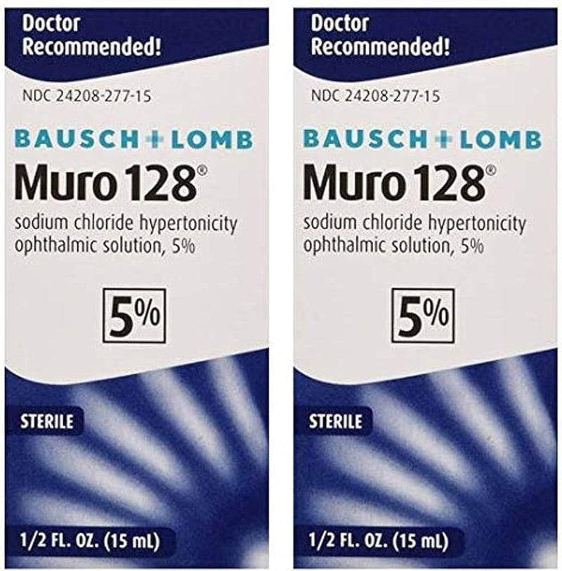 Bausch & Lomb Sodium Chloride Hypertonicity Solution 5% Drops, 15ml (2 Box Only)