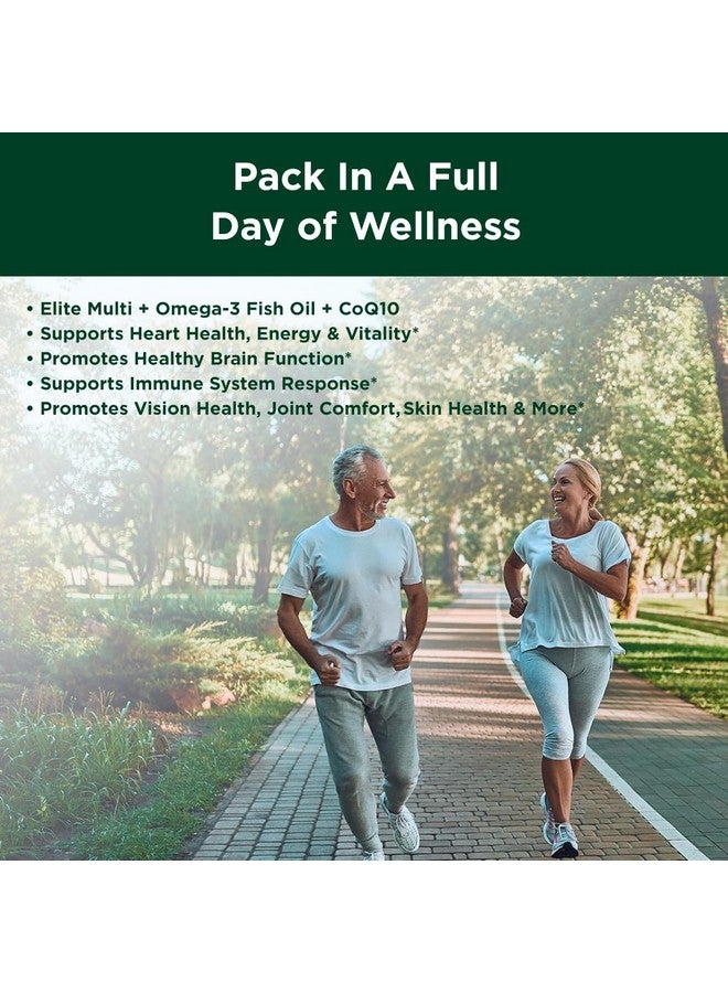 مجموعة Purity Pack (Elite Multi + Fish Oil + COQ10) - Purity Products - 1280 مجم من EPA + DHA + Omega-3 من Ultra Pure Fish Oil - مليئة بالفيتامينات والمعادن والفواكه الفائقة والمزيد - 30 عبوة للأخذ معك