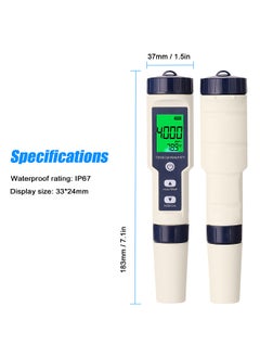 Generic 5 in 1 Professional Multi-parameter Combo Testing Meter PH/EC/TDS/Salinity/Thermometer Digital Multi-Function Tester Water Quality Tester  - Image 3