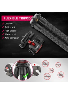Ulanzi ULANZI MT-33 Phone Tripod, Mini Flexible Tripod with Cold Shoe & Universal Clip, 1/4'' Screw for Magic Arm, Multifunctional Octopus Camera Tripod for Mobile Phone/Action camera, Lightweight for Travel  - Image 3