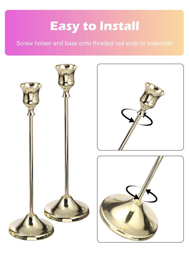 6pcs Gold Ramadan Candle Holder, Table Center Decoration, Candlestick Decoration, Wedding Romantic Candlelight Dinner Props Cup Indoor Bedroom Candlestick, Stars, Moon, Lantern - Image 4