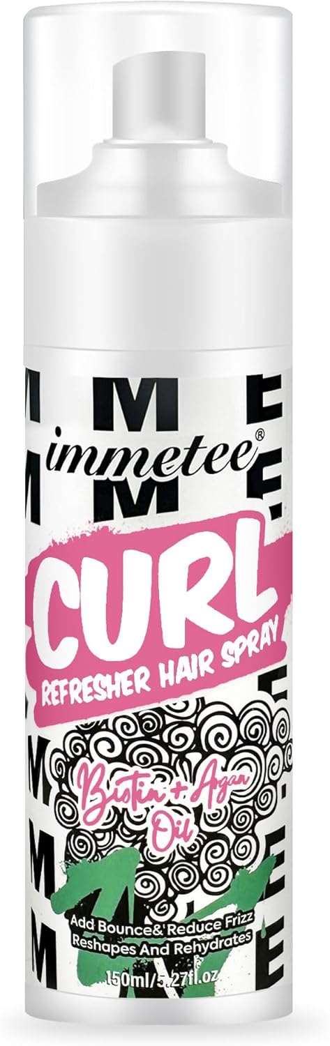 Immetee Curl Refresher Spray for Curly HairDefined Curls and Hydrate Reduce Frizz 150ml527oz