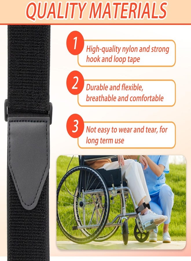 LhyBtm Wheelchair Leg Strap Wheelchair Footrest Straps Wheelchair Restraints for Elderly Patient Dementia Paralysis Parkinson's Legs Spasm to Prevent Sliding - Image 3