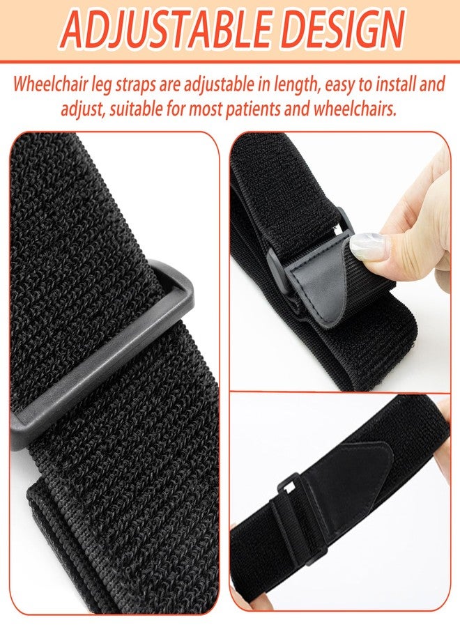 LhyBtm Wheelchair Leg Strap Wheelchair Footrest Straps Wheelchair Restraints for Elderly Patient Dementia Paralysis Parkinson's Legs Spasm to Prevent Sliding - Image 4