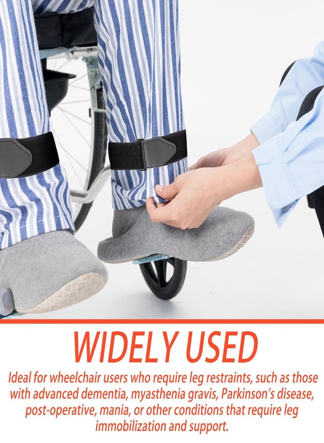 LhyBtm Wheelchair Leg Strap Wheelchair Footrest Straps Wheelchair Restraints for Elderly Patient Dementia Paralysis Parkinson's Legs Spasm to Prevent Sliding - Image 5