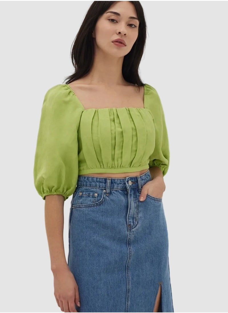 STYCHED - Jakarta Apple Green Top - Image 1