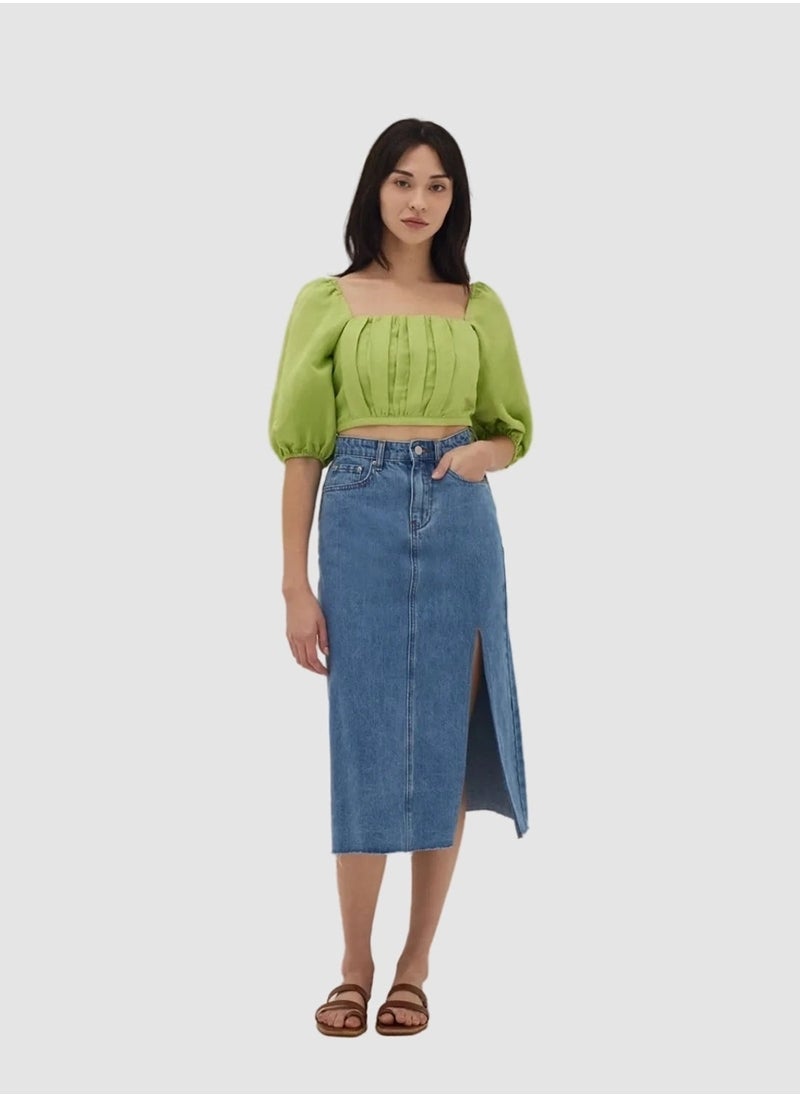 STYCHED - Jakarta Apple Green Top - Image 1