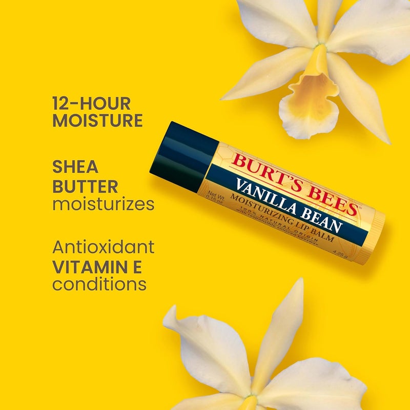 Burt's Bees Vanilla Bean Moisturizing Lip Balm - 2 Tubes - Image 3
