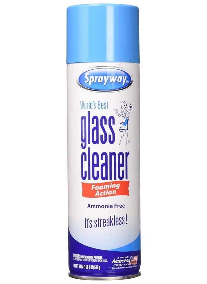 Sprayway - Streakless Glass Cleaner 19 Ounce (Pack of 3) Made in USA, Blue and White (Package may vary) - Image 1