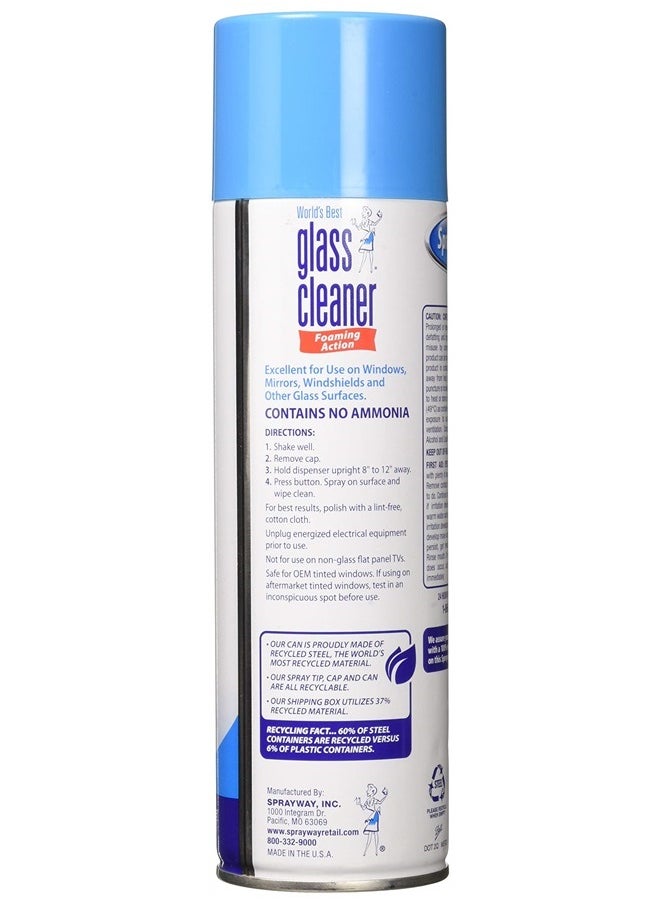 Sprayway - Streakless Glass Cleaner 19 Ounce (Pack of 3) Made in USA, Blue and White (Package may vary) - Image 1