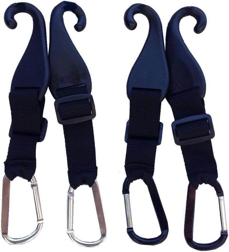 MAXOPS A Pair of Patented CJ Fence Hooks for Bat Bags, Tennis Bags, Water Bottles and Camping - Image 1