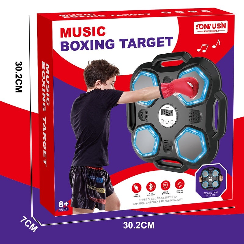 Musical Boxing Target for Kid Excersing Play Activity Sport Education Boys and Girls Gift Blue Tooth Function - Image 1