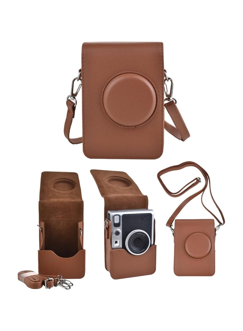 VIUAUAX حقيبة لإنستاكس ميني EVO - حقيبة واقية من جلد البولي يوريثان من إنستاكس ميني EVO - حقيبة واقية من جلد البولي يوريثان من البولي يوريثان مع حزام قابل للتعديل، غطاء كاميرا متين وأنيق لكاميرا فوجي فيلم إنستاكس ميني EVO، تصميم مريح وكلاسيكي لعشاق التصوير الفوتوغرافي.لحقيبة بولارويد ميني EVO الجلدية القديمة، حقيبة واقية للكاميرا من جلد البولي يوريثان من البولي يوريثان من البولي يوريثان من البولي يوريثان من البولي يوريثان وحقيبة صور رقمية. - Image 1