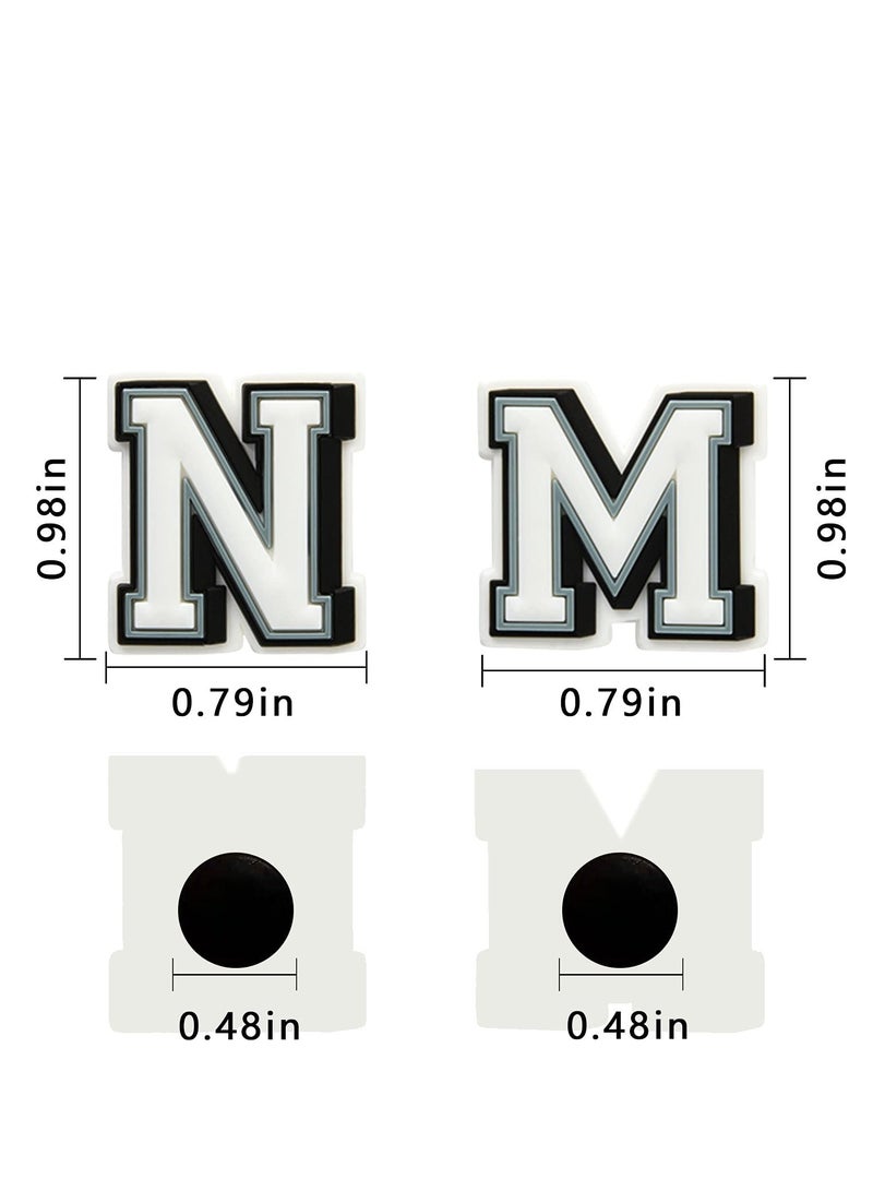 Shoe Decoration Charms Shoe Charms for Croc 74 Pcs Letters Numbers Shoe Double A-Z Letters & 0-9# Numbers for Bracelets Decoration for Boys and girls Teens Party Favor Birthday Gifts  - Image 4