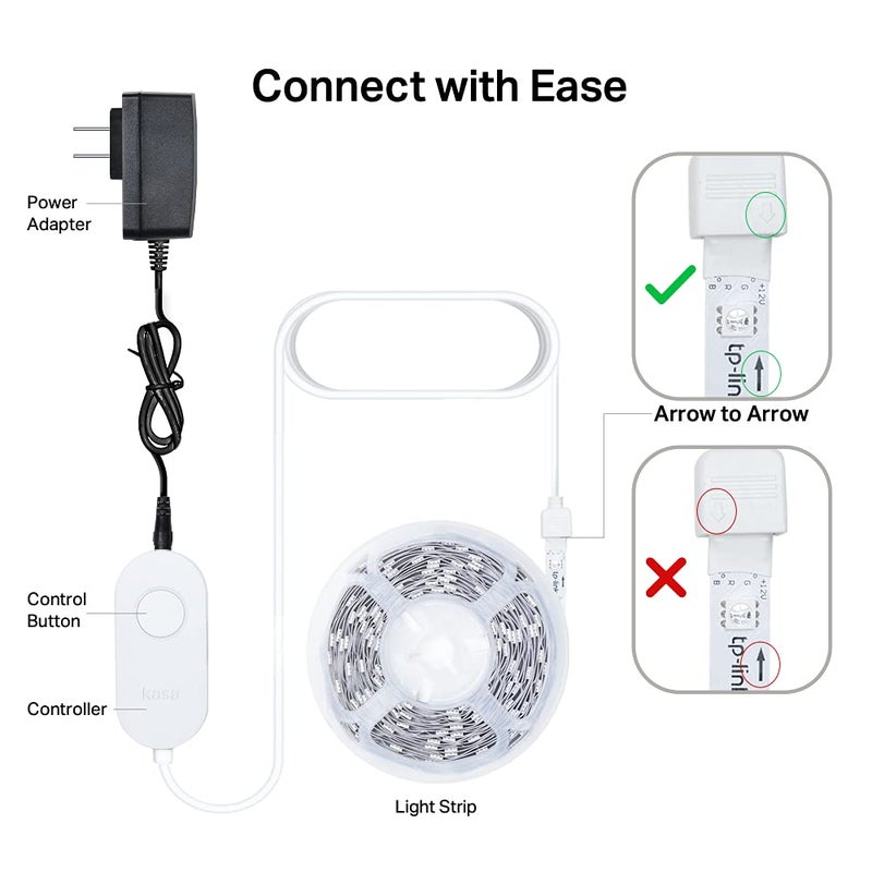 Kasa Smart LED Light Strip, 16.4ft WiFi LED Strip Works with Alexa, Google Home, SmartThings, High Brightness with 16 Million Colors, RGB, Grouping, Adjustable Length, Up to 25,000 Hours (KL400L5) - Image 2