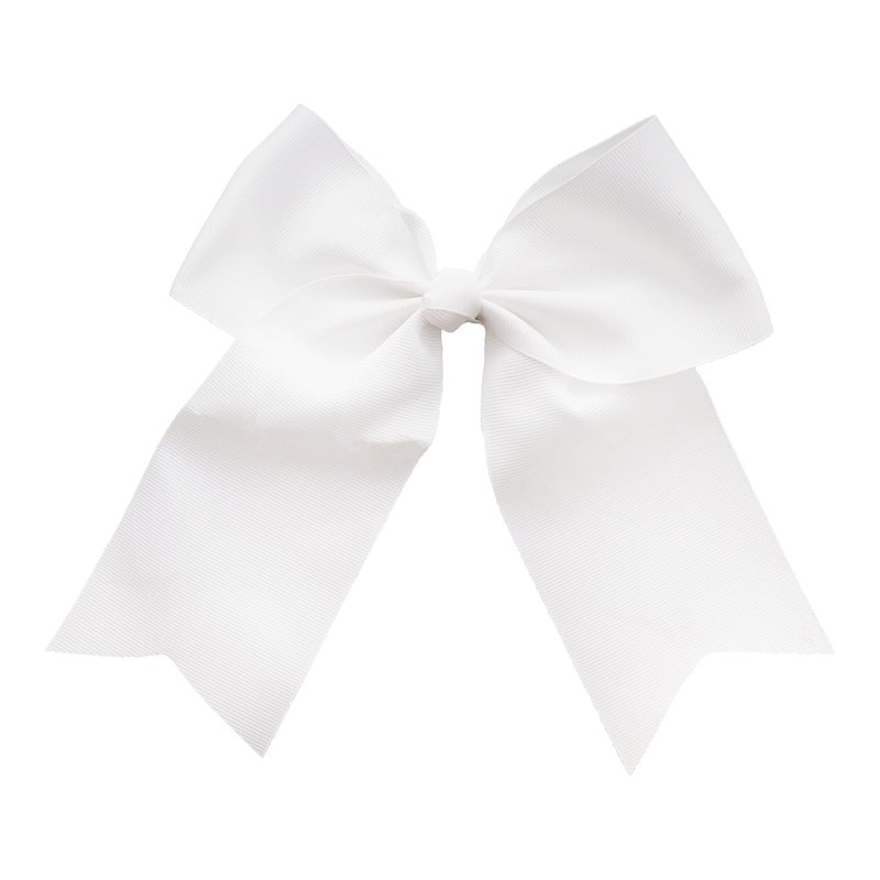 Motique Accessories White Jumbo Bow Clip with Tails - Image 1