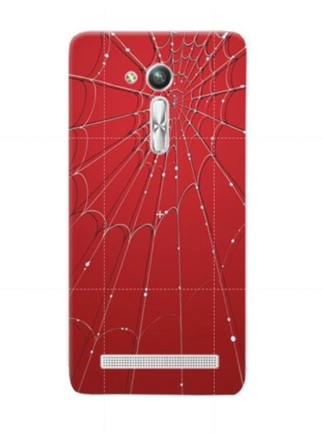 Thermoplastic Polyurethane Spider Web Pattern Case Cover For Asus Zenfone Go ZB 452 KG Red