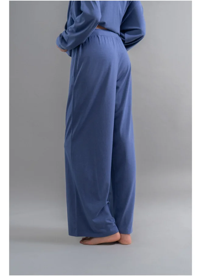 نسيسير Limited Edition Luxflo Travel Blue Flared Pajamas