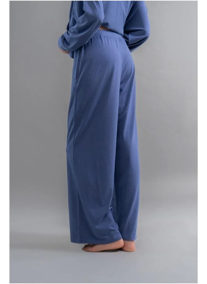 NeceSera Limited Edition Luxflo Travel Blue Flared Pajamas