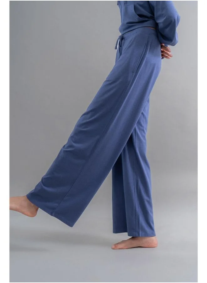 NeceSera Limited Edition Luxflo Travel Blue Flared Pajamas