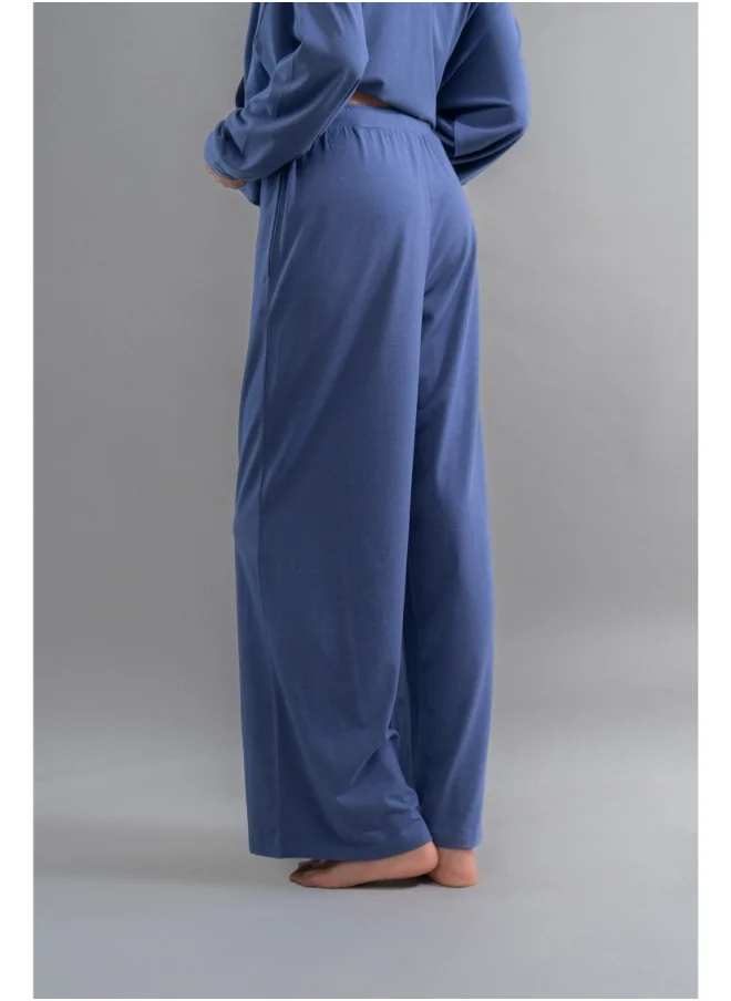 نسيسيرا Limited Edition Luxflo Travel Blue Flared Pajamas