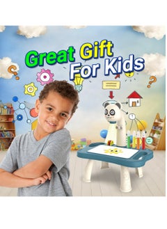 Reva Kids Drawing Projector Table-Smart Learning Toy for Children  Projection Painting Table Easy to Clean Big Size(Blue)  - Image 5