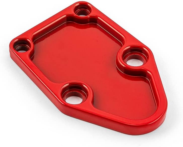Speedmaster PCE140.1001.02 Compatible with Chevy SBC 350 Fuel Pump Block-Off Plate Red - Image 3