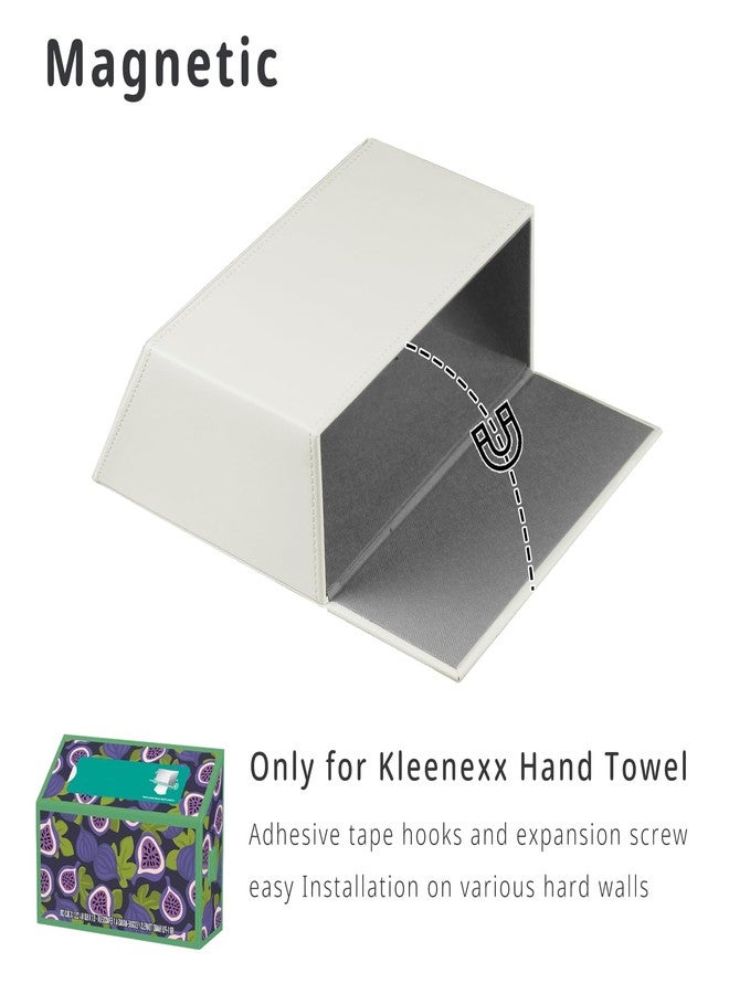 PUSU Hand Towels Box Cover,PU Leather Wall-Mounted Tissue Box Cover Holder Compatible with Kleenex Disposable Paper Hand Towels Suitable for Dining,Kitchen,Bathroom - Image 3