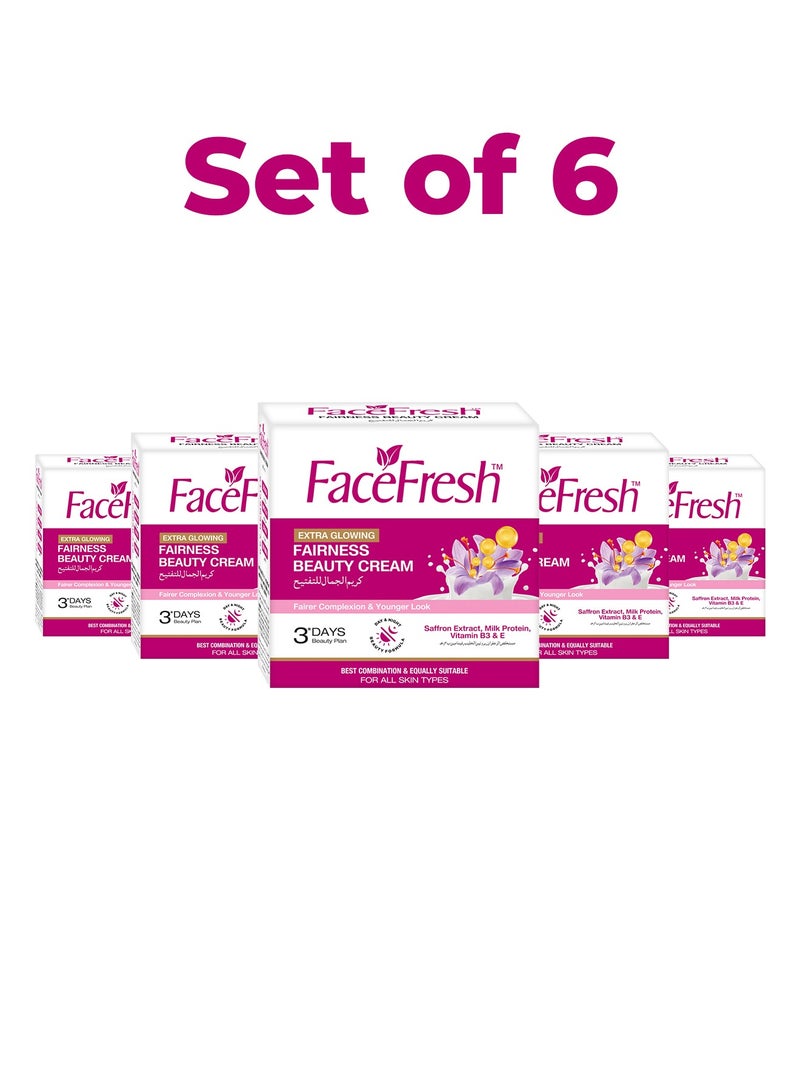 Face Fresh Set of 6 Fairness Cream  - Increases Skin Firmness, Reduces Acne, Blemishes & Dark Spots - For All Skin Types 23g - Image 1