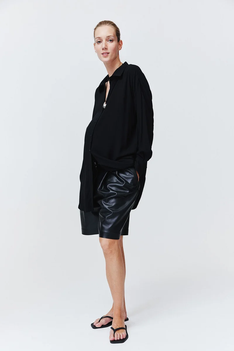 H&M Mama Tie Belt Shirt