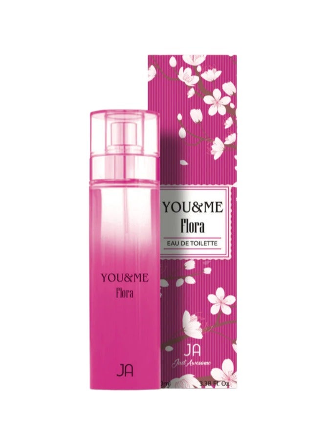 JA Just Awesome YOU&ME Flora Eau de Toilette - 100ml | Luxurious Floral Fragrance for Women  - Image 1