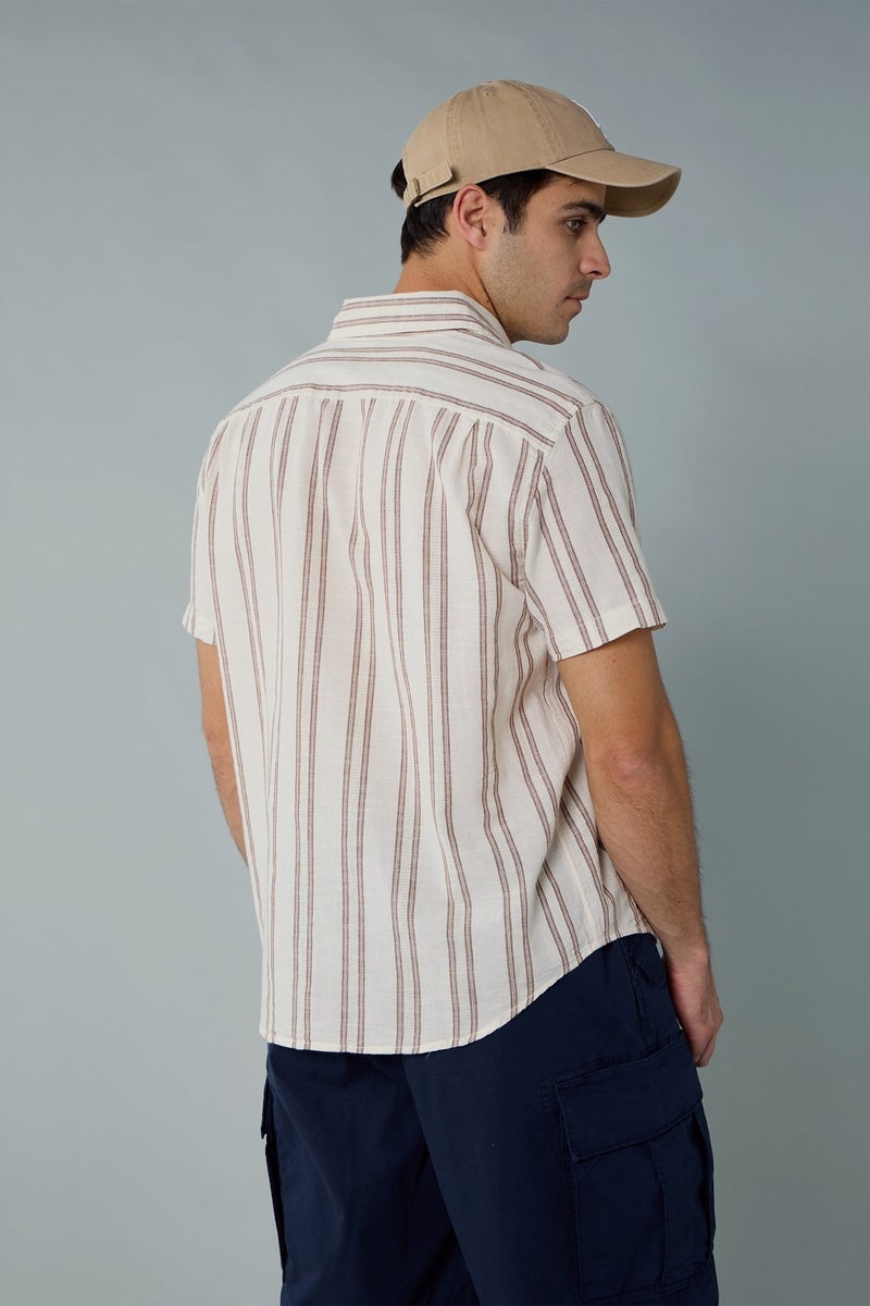 American Eagle AE Poolside Striped Button-Up Shirt - Image 2