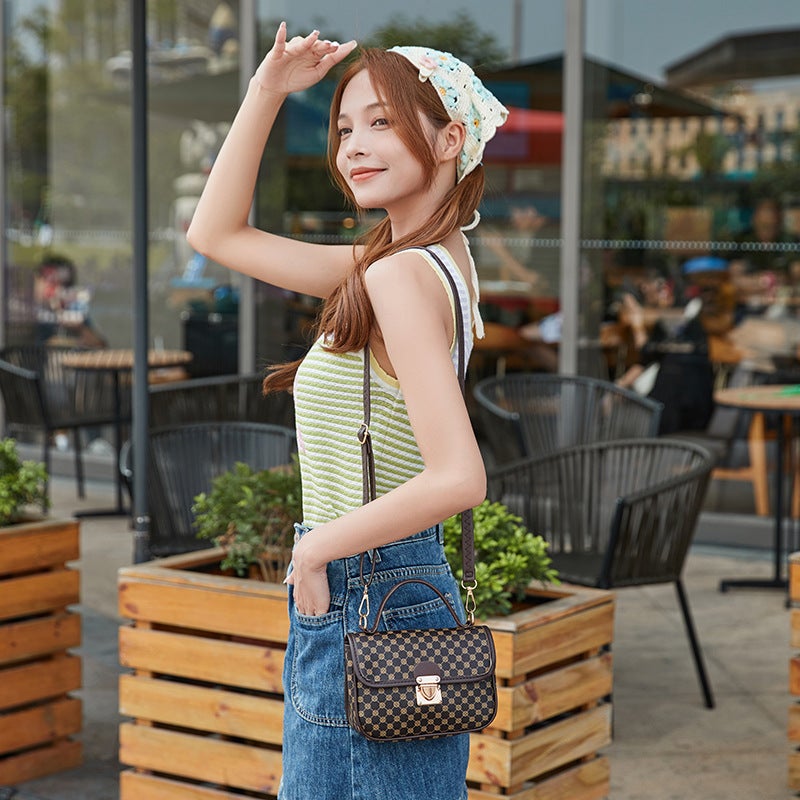 Trendy Women'S Bags Fashion Textured Versatile Crossbody Bag Fashion Retro Quilted Small Square Bag For Women - Image 3