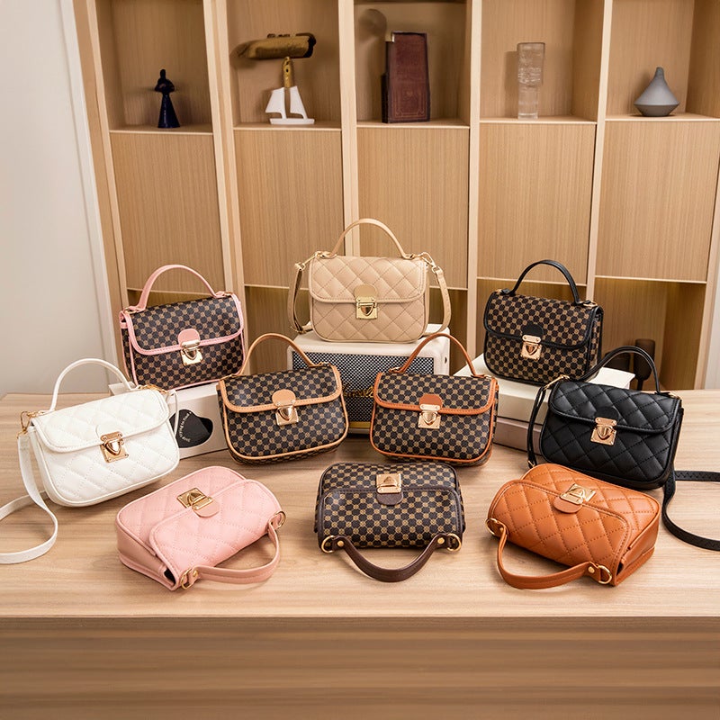 Trendy Women'S Bags Fashion Textured Versatile Crossbody Bag Fashion Retro Quilted Small Square Bag For Women - Image 2
