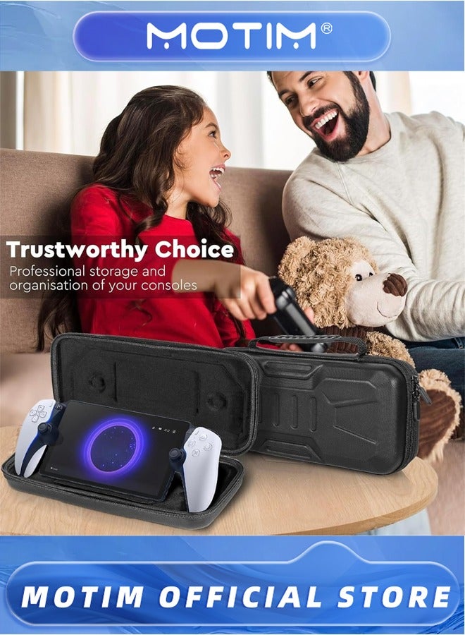 موتيم حقيبة حمل، حقيبة تخزين محمولة للسفر، حافظة حماية كاملة لجهاز PS5 Portal، أسود - Image 5