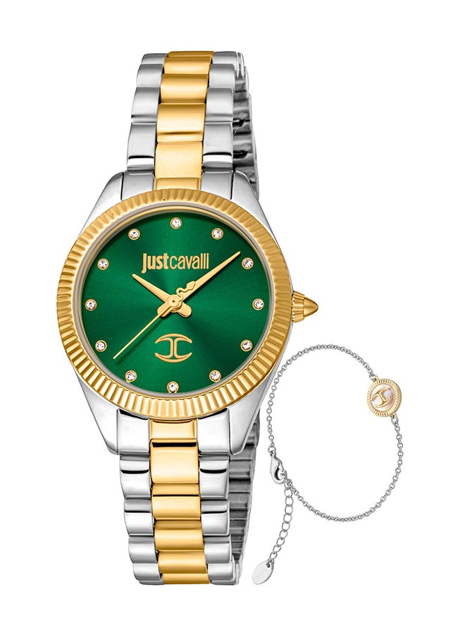 Just Cavalli جست كافالي ليدي باكنترو JC1L267M0095 - ساعة كوارتز أنثوية من الفولاذ المقاوم للصدأ 3 عقارب - Image 1