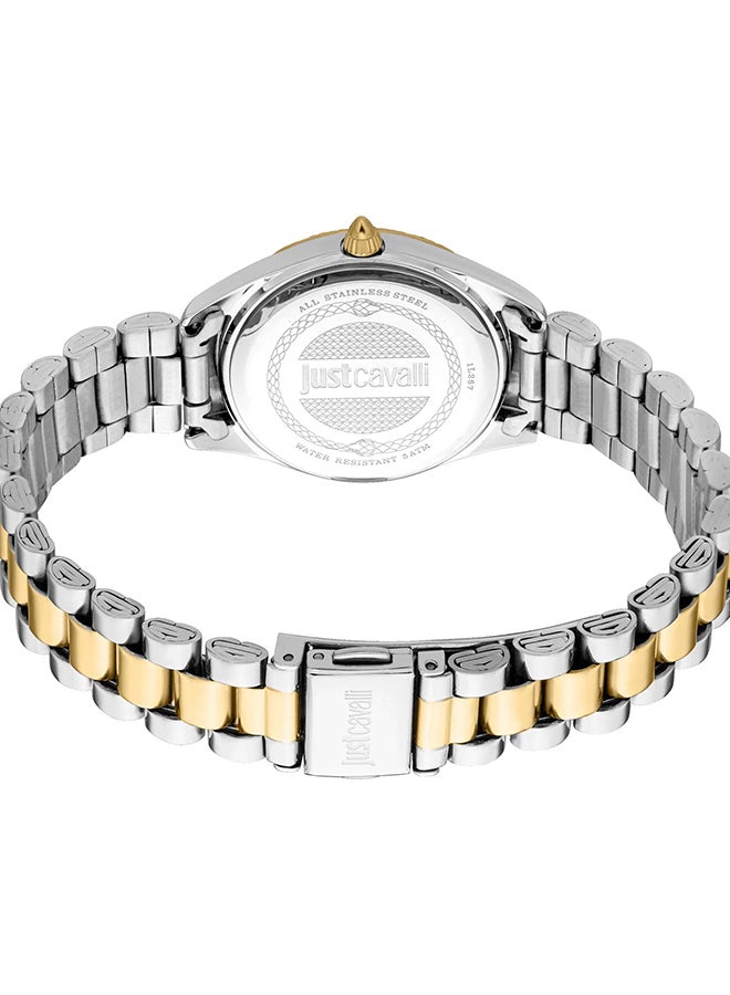 Just Cavalli جست كافالي ليدي باكنترو JC1L267M0095 - ساعة كوارتز أنثوية من الفولاذ المقاوم للصدأ 3 عقارب - Image 3