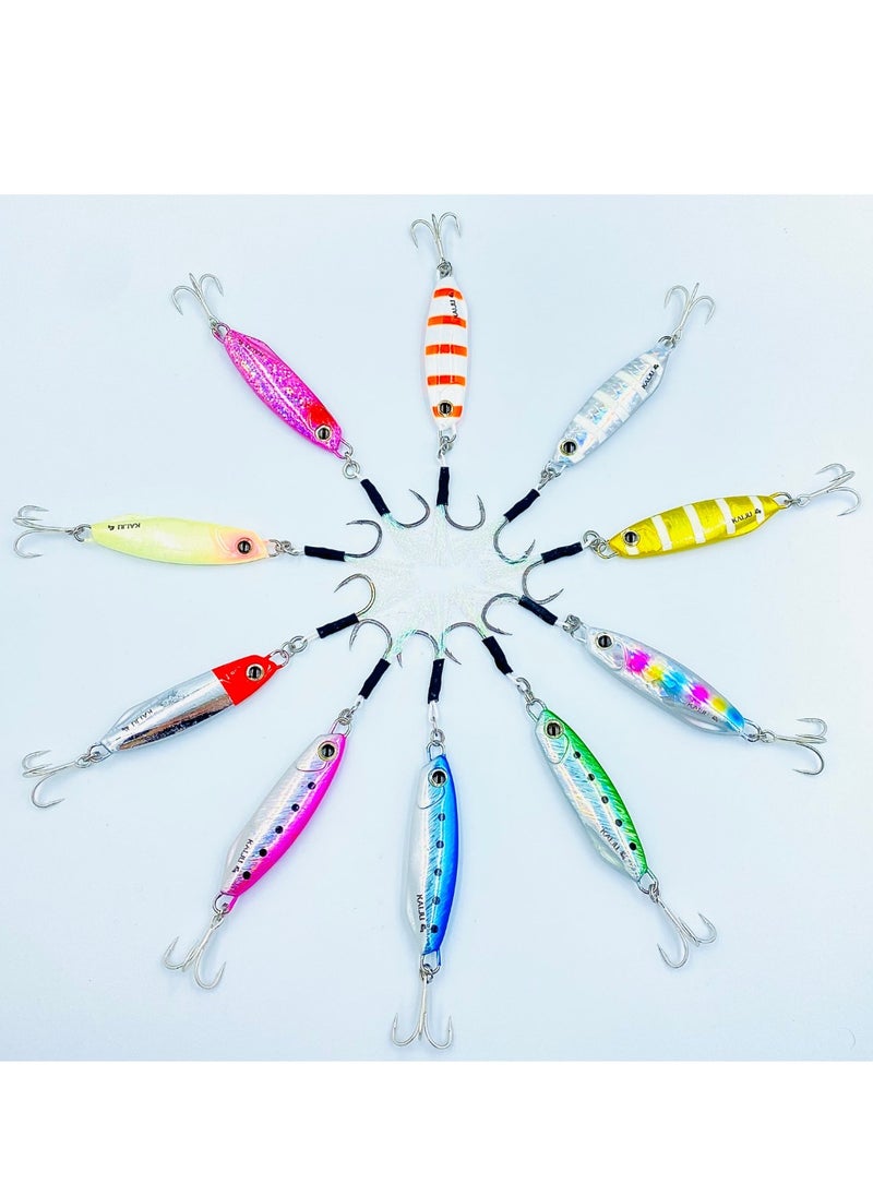 oakura Kaiju Silver Zebra Jig - 30G Weights, Extra Sharp Bkk Hook, 10 Mesmerizing Colors - Lightweight Gear For Epic Fishing Adventures  - Image 3