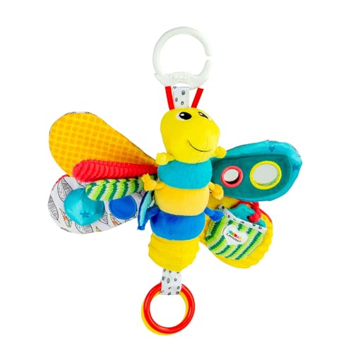 Lamaze Clip On Car Seat and Stroller Toy Freddie the Firefly Crinkle Car Seat Toys and Stroller Toys Sensory Toys for Babies Travel Toys for Car Infant Toys Ages 0 Months and Up