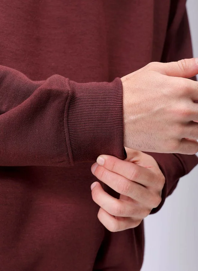 شركة المرآب الهندية Men Relaxed Fit Solid High neck Overhead High Neck Sweatshirt