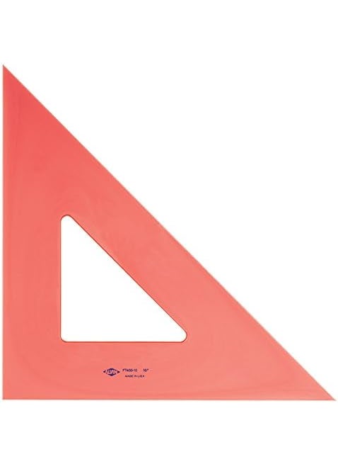 Alvin Alvin Triangle Ruler with Fluorescent Edges Drafting Tool Kits  10inches 4590 Angle  - Image 1