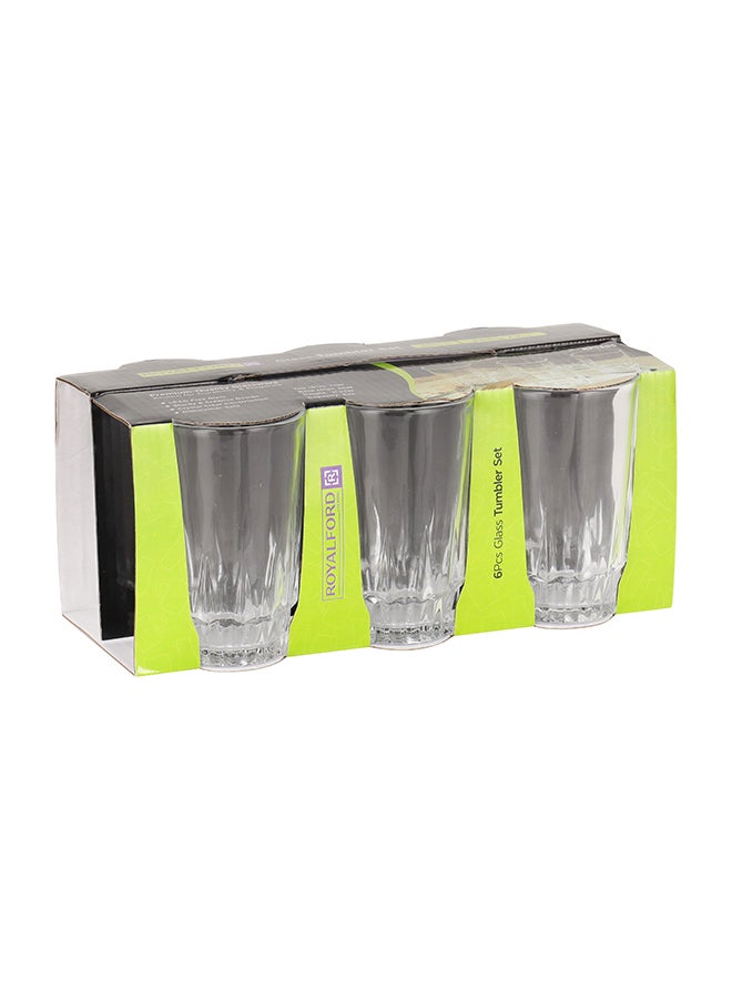 Royalford 6-Piece Glass Tumbler Set Clear 266ml - Image 2
