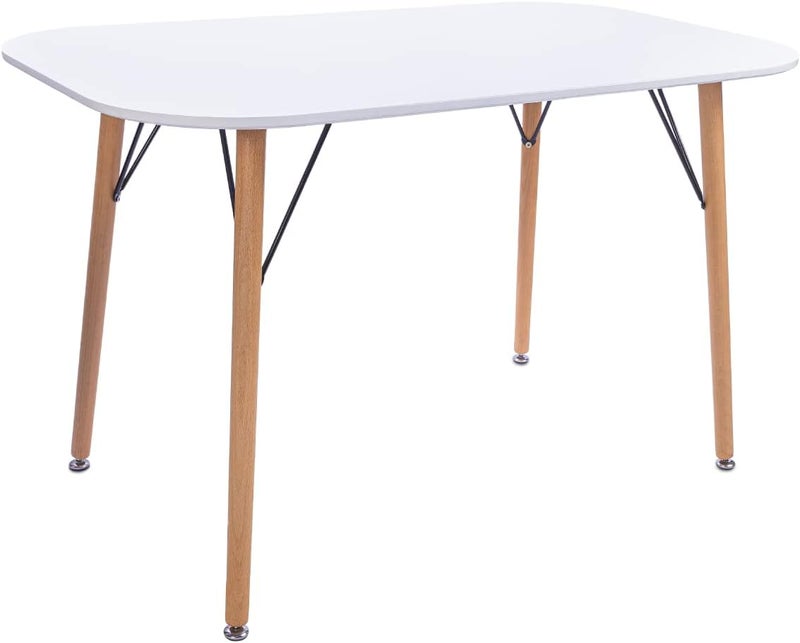 milliard Mid Century Kitchen Dining Room Table - 47" x 27.5" (White) - Image 1