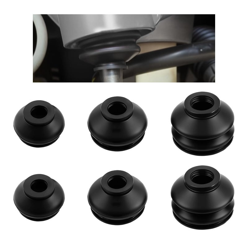 VKQTS 6PCS Ball Joint Boots ReplacementRubber Tie Rod Boots Dust Cover Set for SteeringSuspension SystemUniversal Tie Rod End Boot Kit Car Accessories Fit for Most Vehicles 6PCS - Image 3